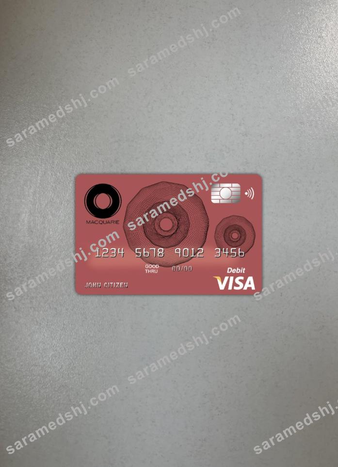Australia Macquarie bank visa card photolook front